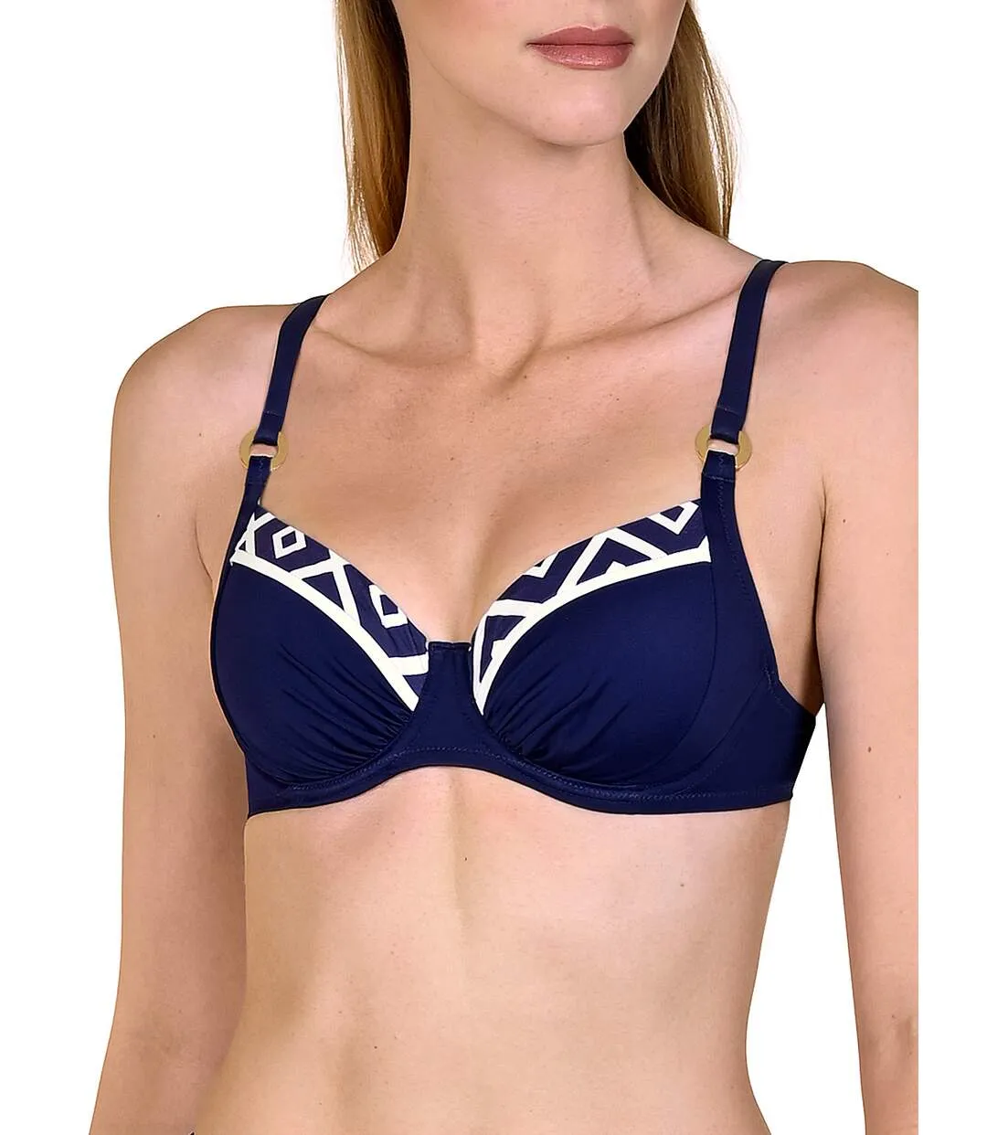 Haut maillot de bain armaturé Costa Rica bleu Lisca