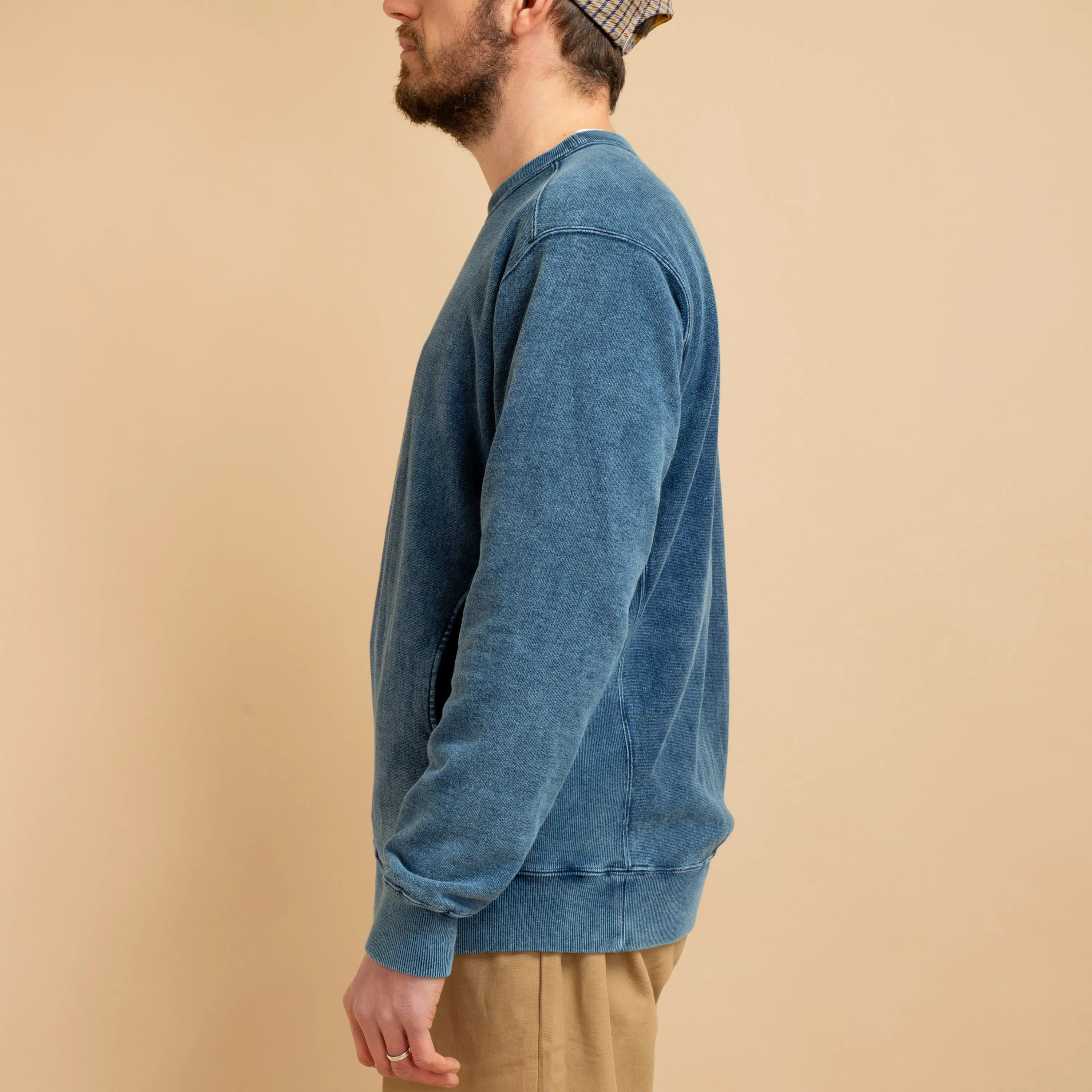 Heavy Crew Sweat Indigo Shave