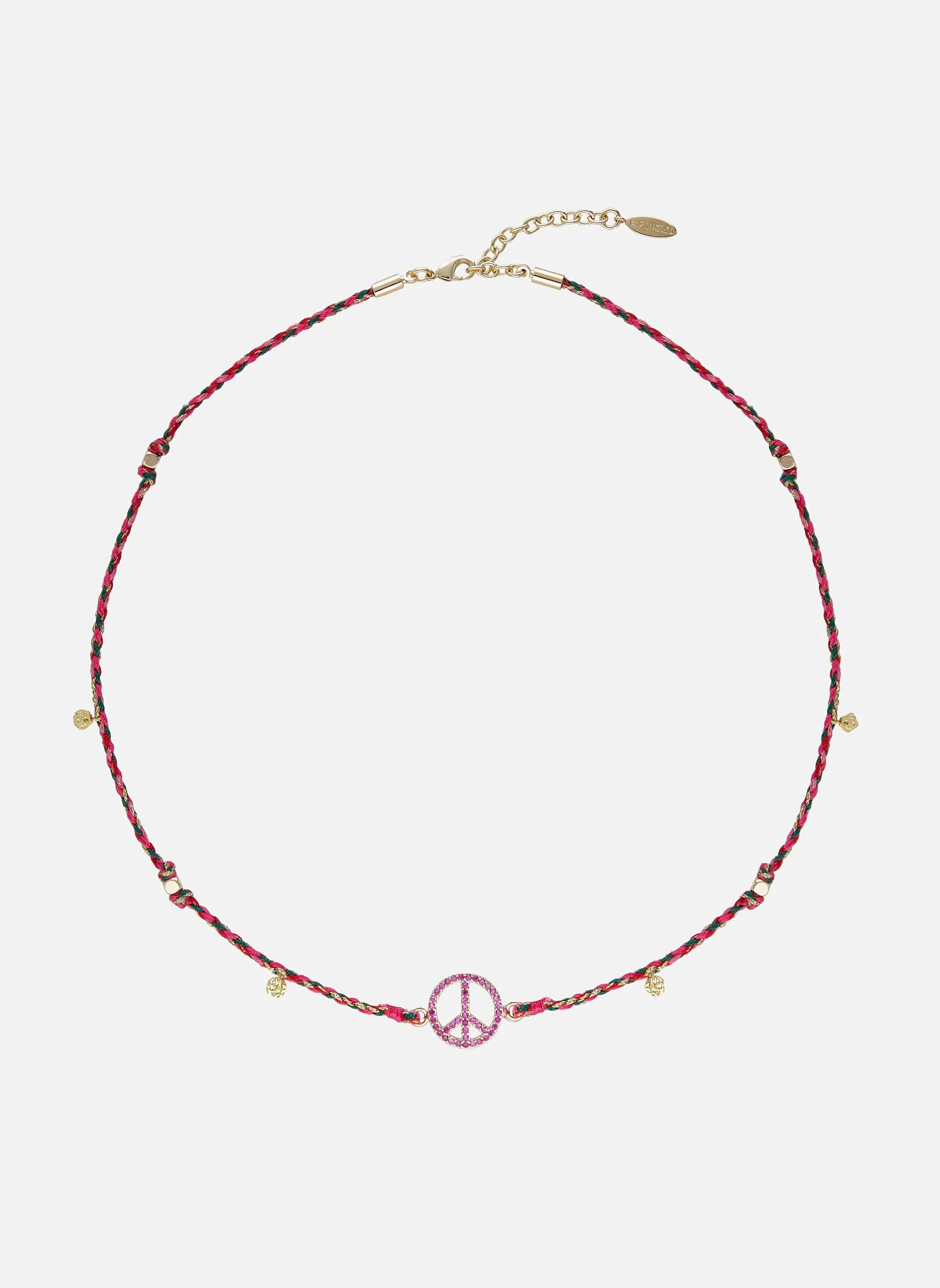 HIPANEMA  Collier corde peace bonzey - Rose