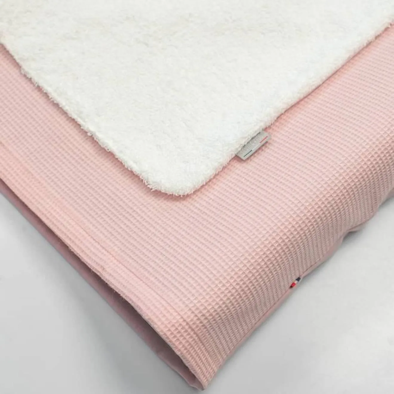 Housse de matelas à langer + tapis de change Nid d'abeille Rose rose - Sevira Kids