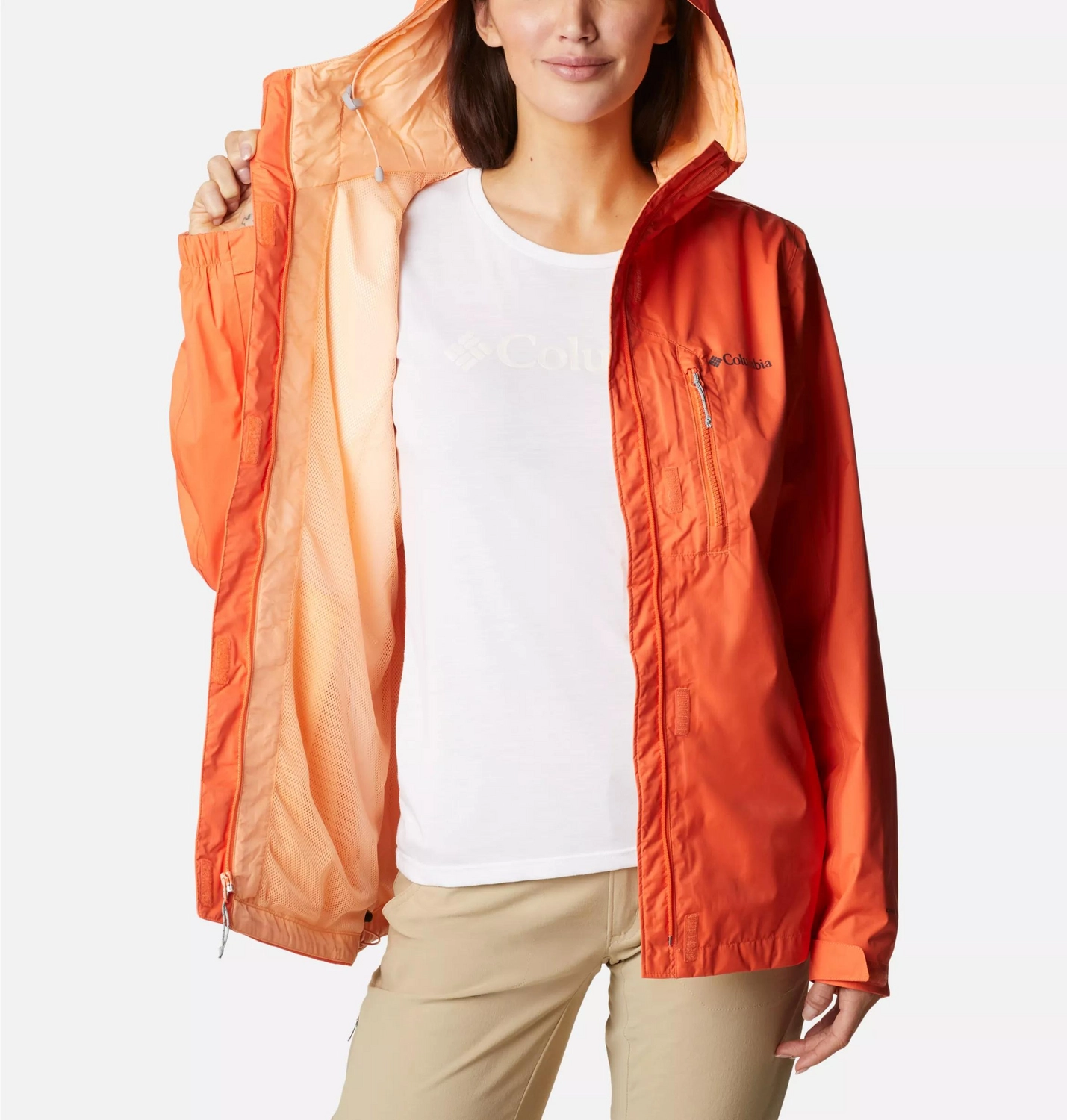 Imperméable Columbia Femme Pouring Adventure II Sunset Orange