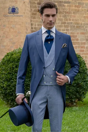 Jaquette de mariage bleu royal cool wool 2314