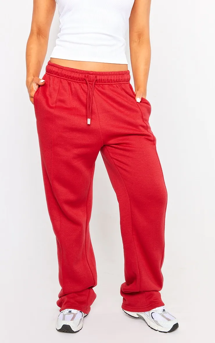 Jogging large basique rouge