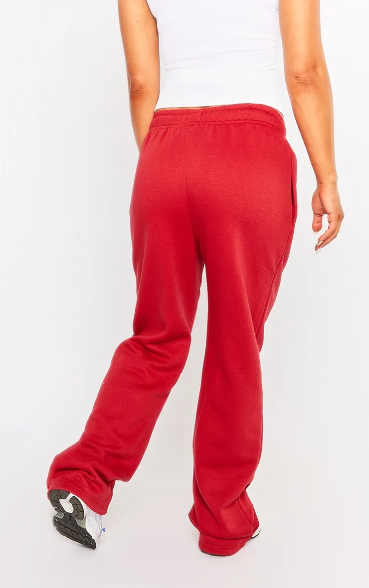 Jogging large basique rouge