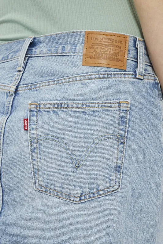 Jupe icon bleu denim délavé