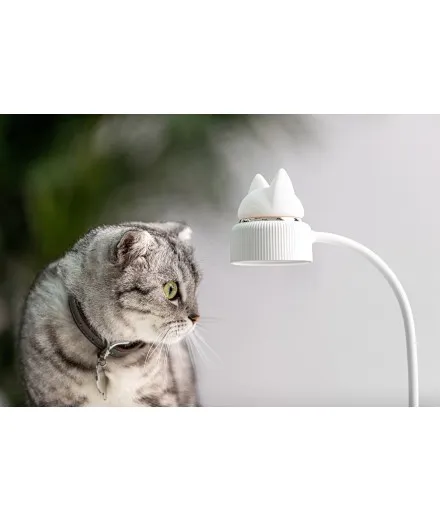 Lampe chat vert d'eau