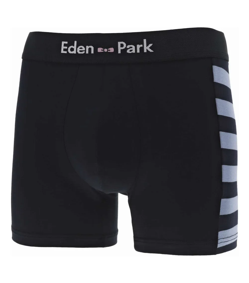 Lot de 2 boxers avec nom de la marque Eden Park en coton nuit