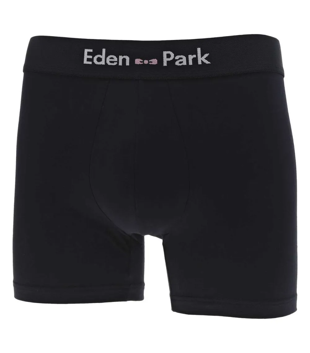 Lot de 2 boxers avec nom de la marque Eden Park en coton nuit