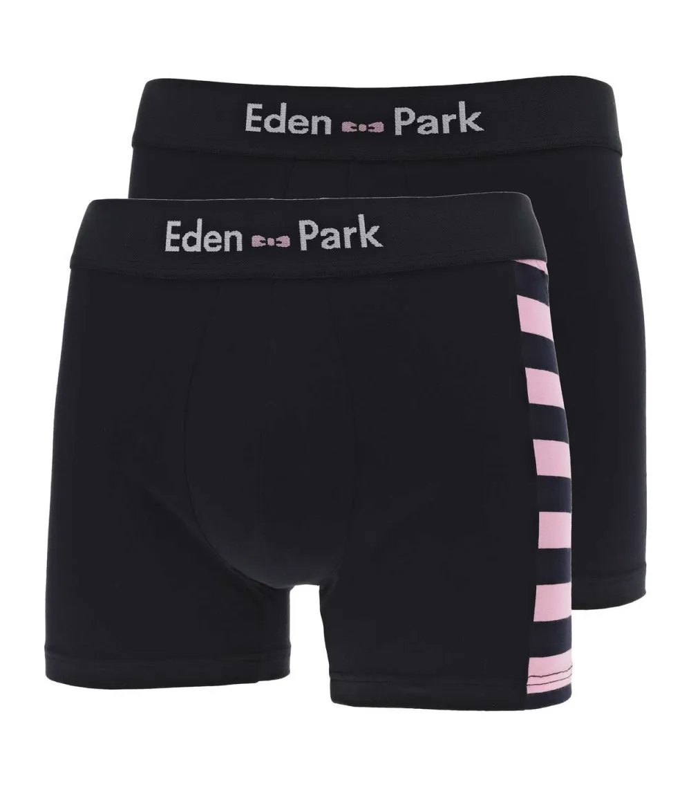 Lot de 2 boxers avec une taille élastiquée Eden Park en coton nuit