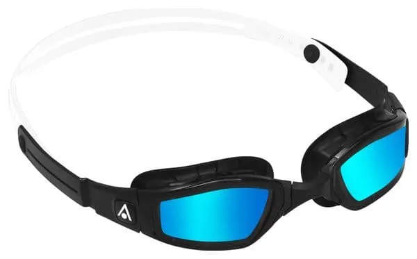 Lunettes de Bain Aquasphere Ninja Noir / Blanc - Verres Miroir Bleu