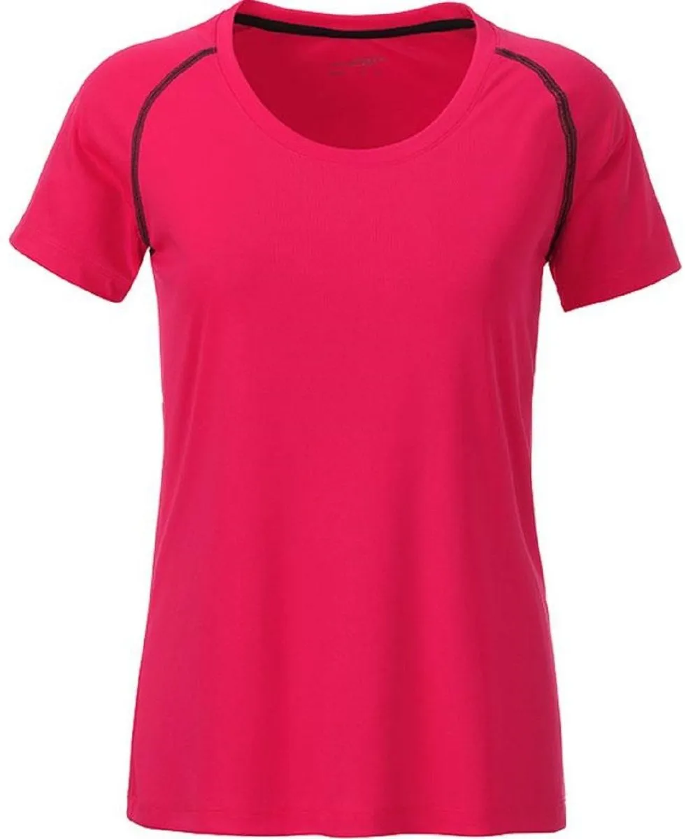 Maillot running respirant - Femme - JN495 - rose vif 