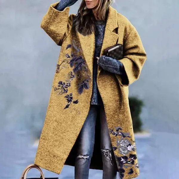 Manteau d'hiver avec motif floral