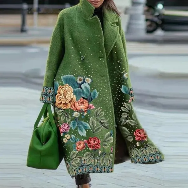 Manteau d'hiver avec motif floral