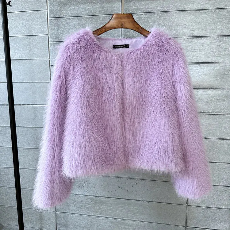 Manteau de fourrure en peluche