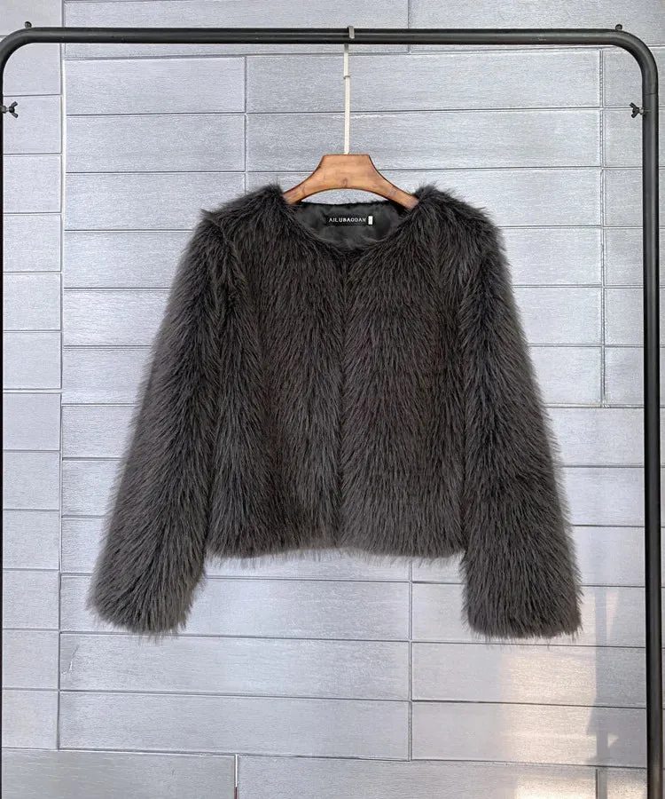 Manteau de fourrure en peluche