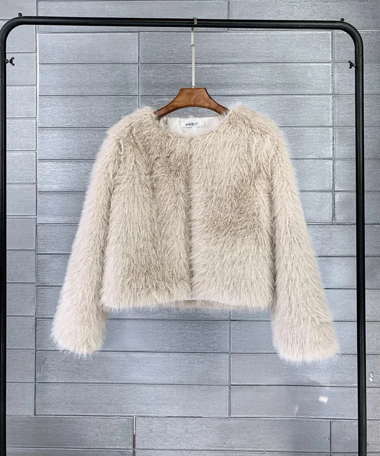 Manteau de fourrure en peluche