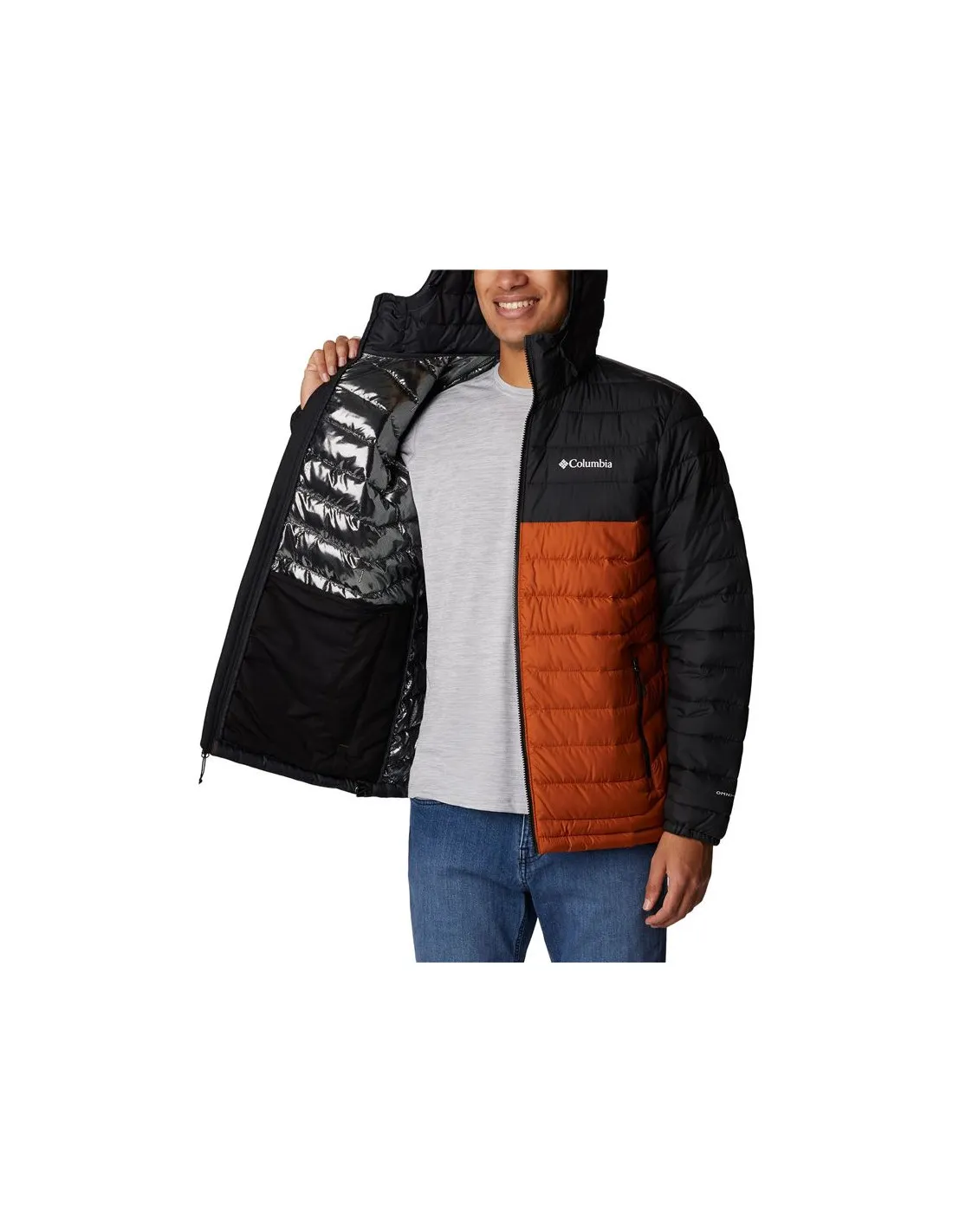 Mountain Jacket Columbia Powder Lite Orange Hommes