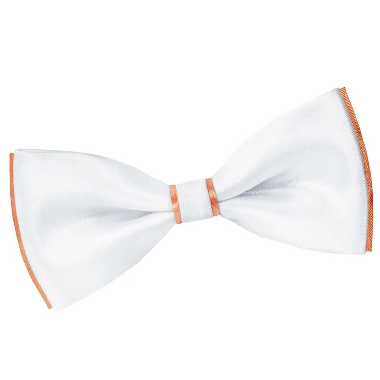 Noeud papillon BeCool Blanc sur Corail