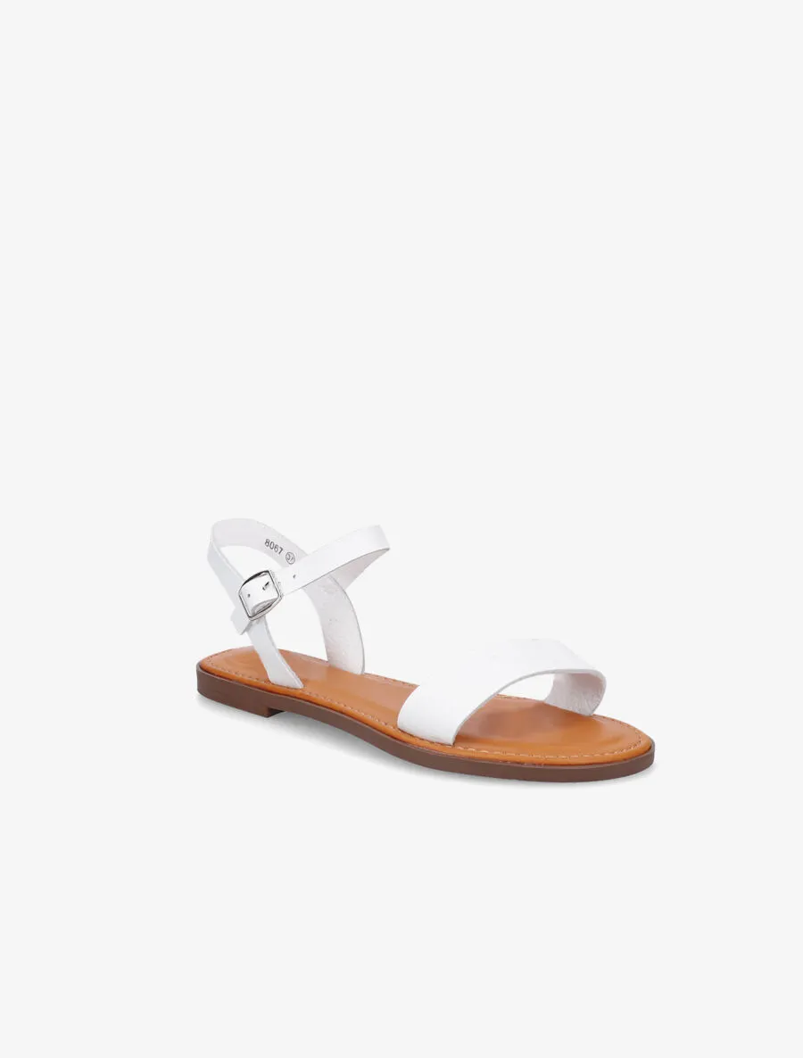 Nu-pieds plats basiques - Blanc