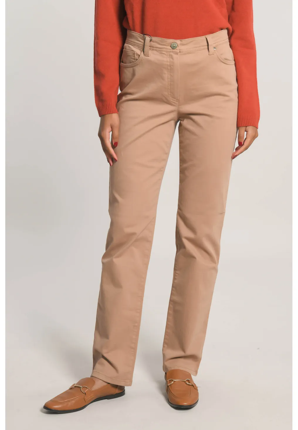 NUMI - PANTALON DROIT - CAMEL