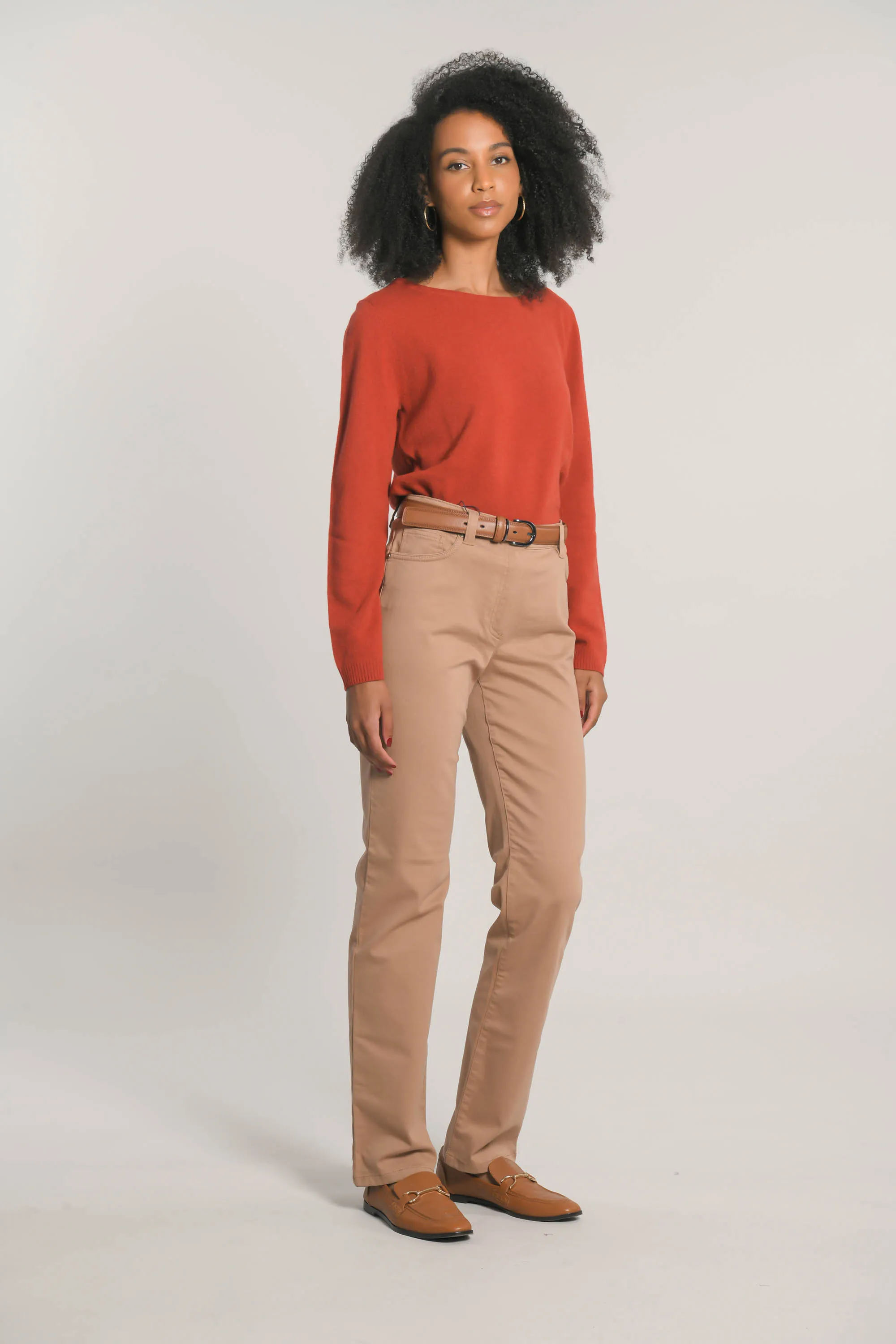 NUMI - PANTALON DROIT - CAMEL