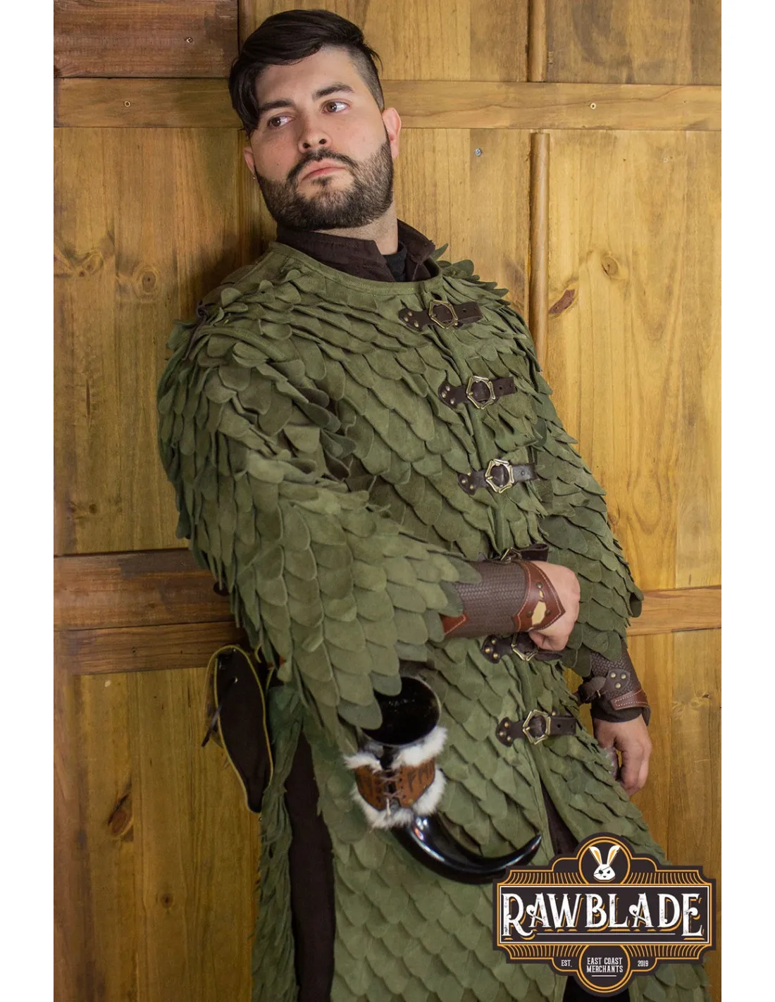 Oria Scale Armor avec manches - Vert ⚔️ Boutique Épées