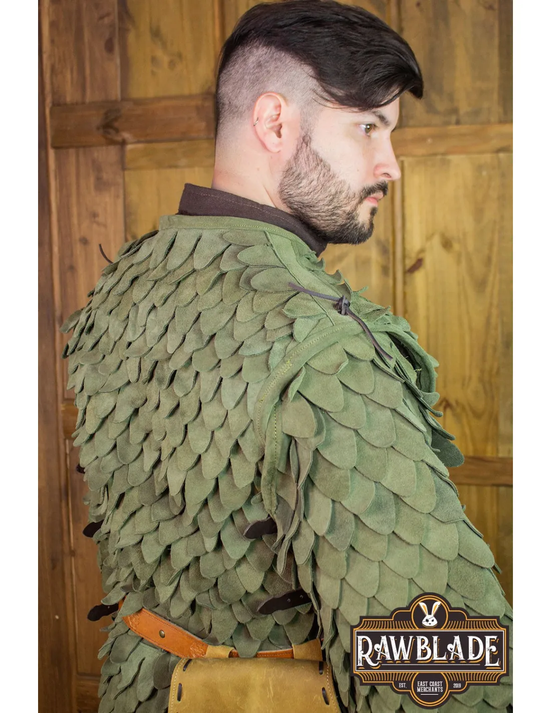 Oria Scale Armor avec manches - Vert ⚔️ Boutique Épées