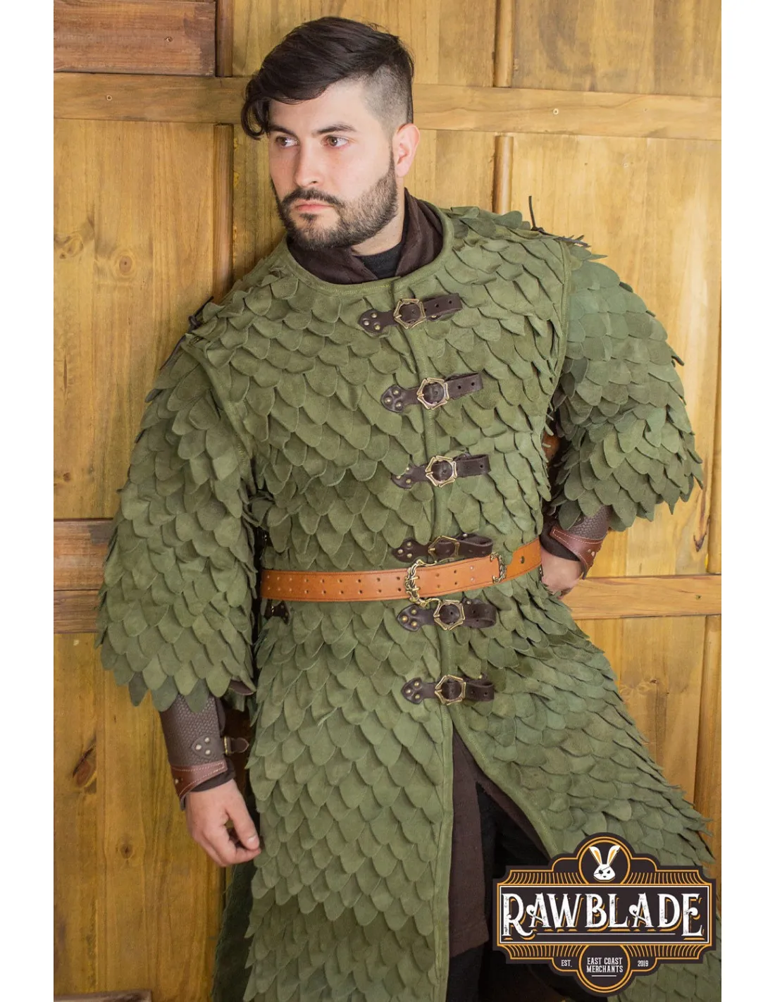 Oria Scale Armor avec manches - Vert ⚔️ Boutique Épées