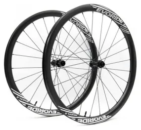 Paire de roues Evoride EvoGravel – Blanc - 700c Disque - 1390gr - 12x100 / 12x142 – Shimano 10/11 vitesses - Centerlock – 2022