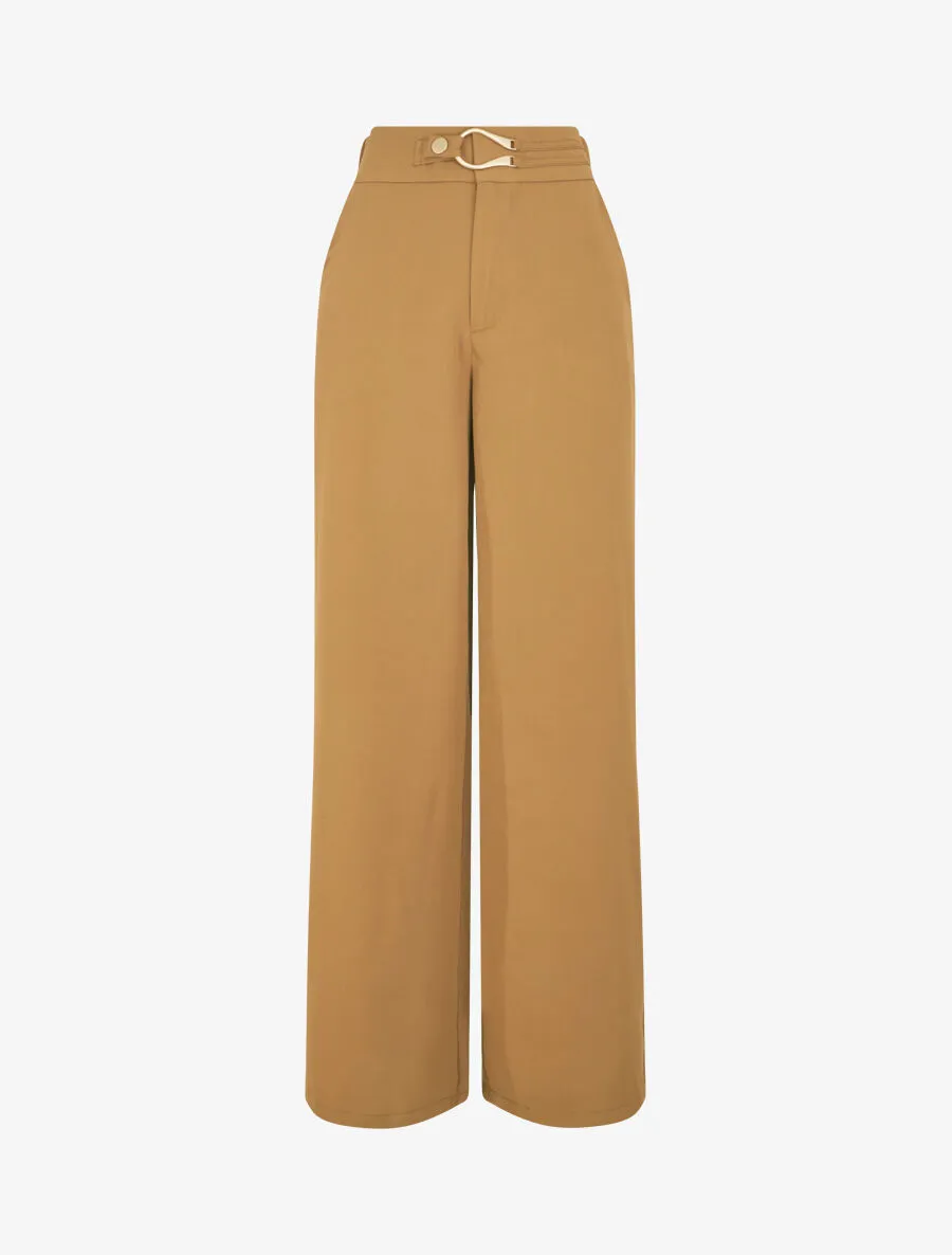 Pantalon ample à fermeture stylisée - Camel