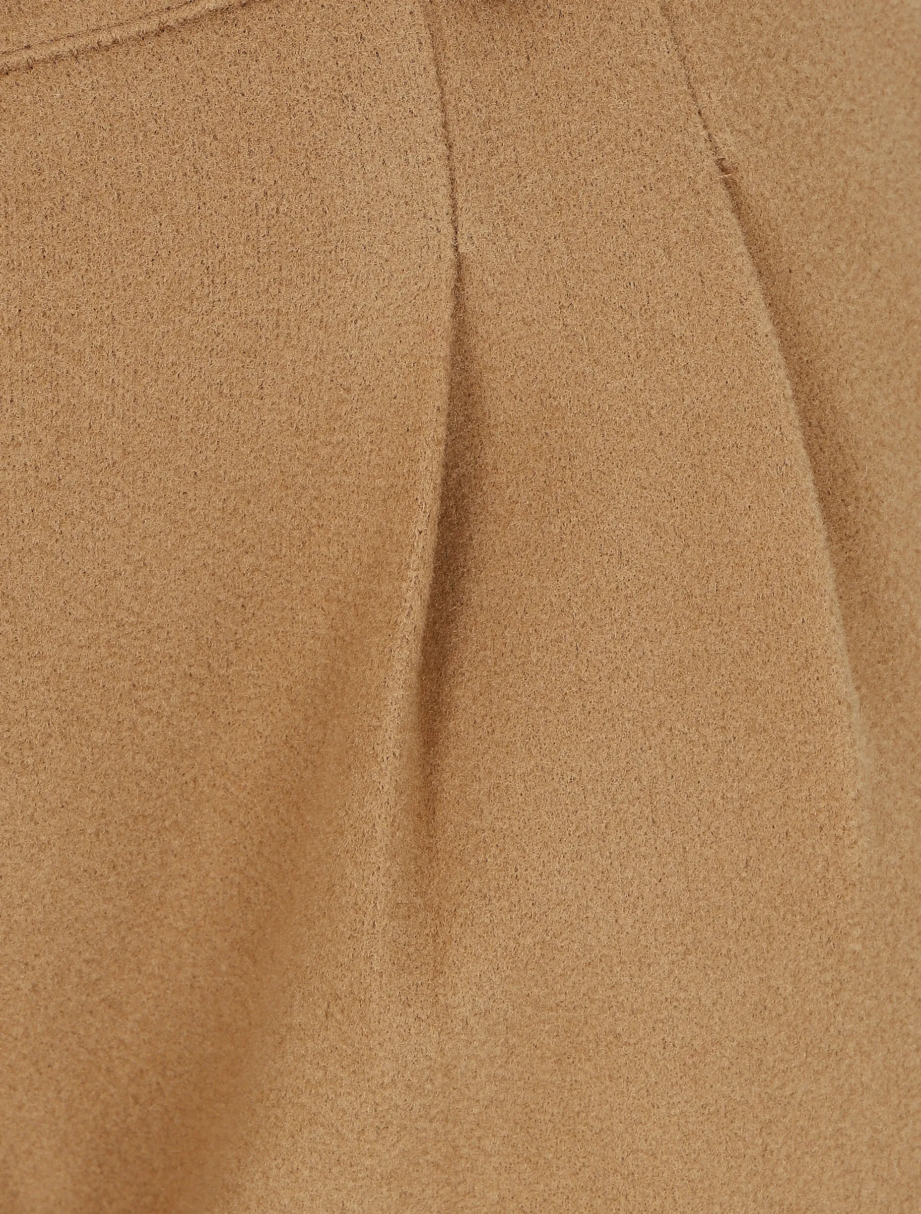 Pantalon épais uni coupe droite - Camel