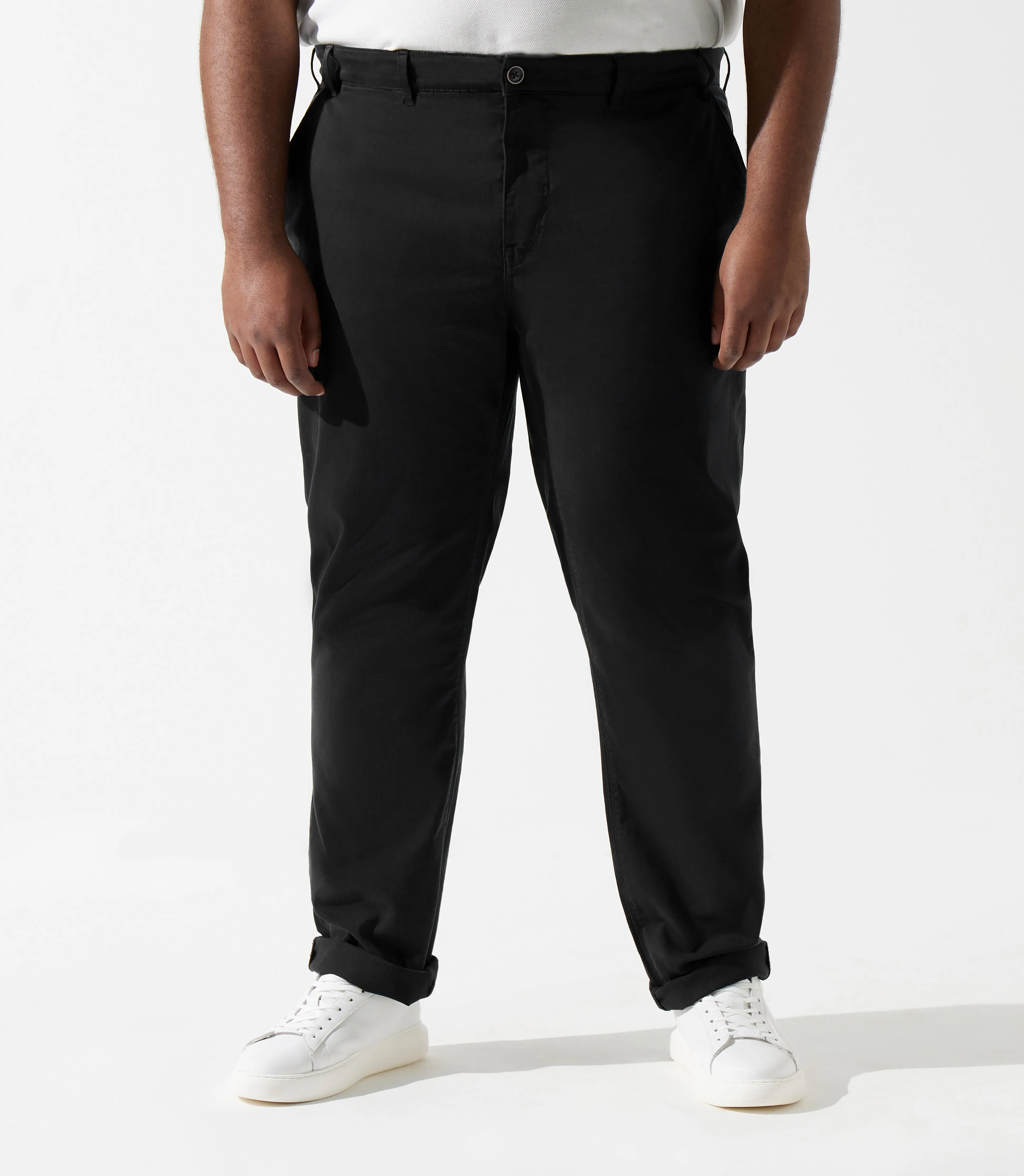 Pantalon en coton stretch noir PACHELORBT