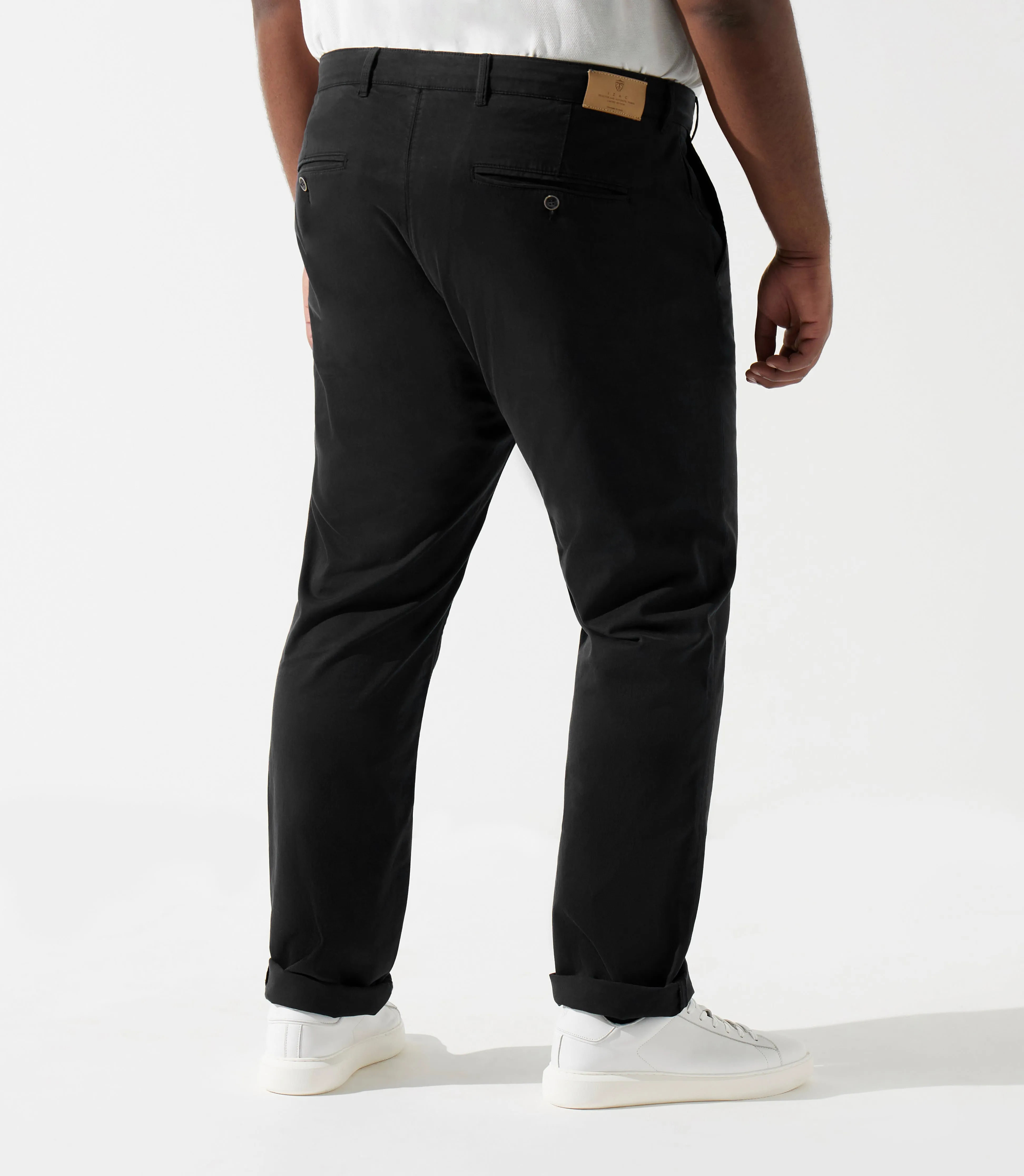 Pantalon en coton stretch noir PACHELORBT