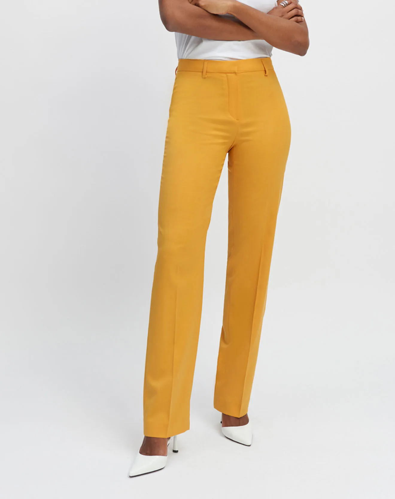 Pantalon en Laine mélangée Berlin jaune d'or