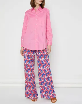 Pantalon fluide Tilda imprimé rose/bleu