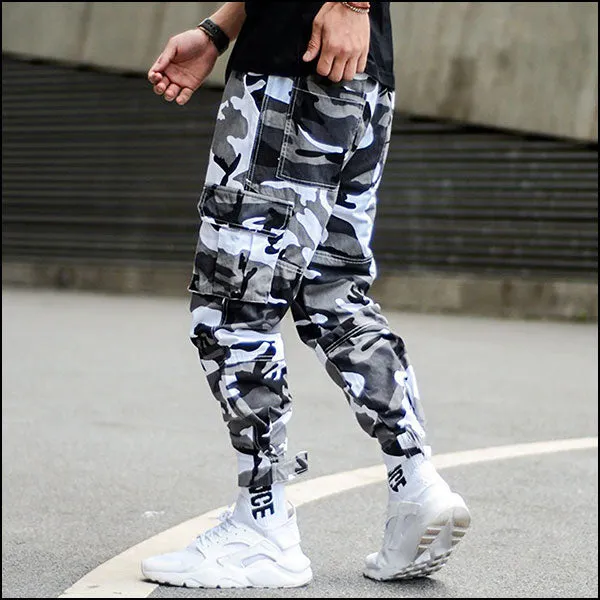 Pantalon Militaire Camo Blanc Homme