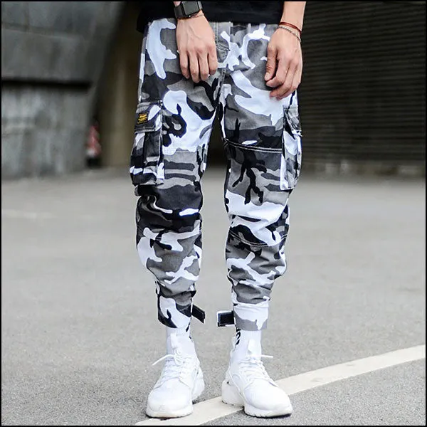 Pantalon Militaire Camo Blanc Homme