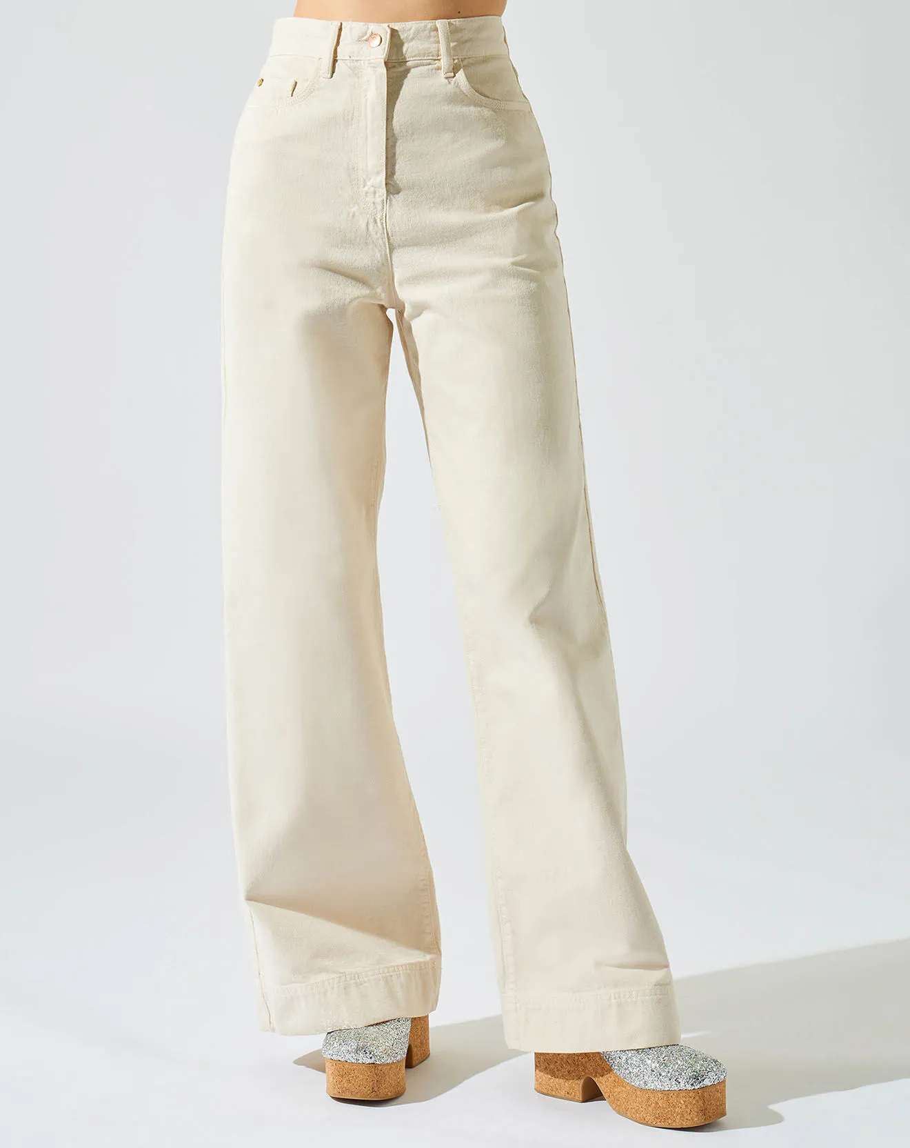 Pantalon Summer Denim crème