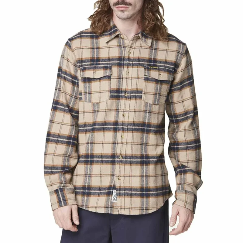 PICTURE ORGANIC Niley Shirt /bois ash plaid 2024-2025 Sportswear Homme Chemise