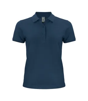 Polo femme bleu marine foncé Clique