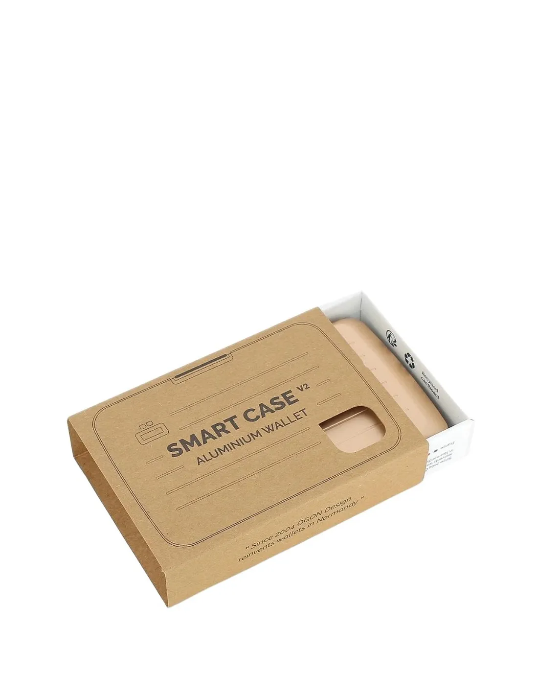 Porte-cartes en aluminium Ogon Ref 59336 Rose Gold 7.6*10.9*2 cm