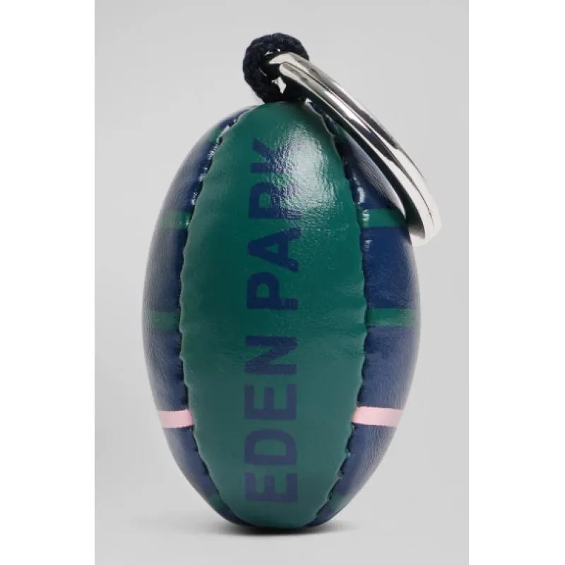 Porte-clefs Eden Park vert ballon de rugby sérigraphie Eden Park