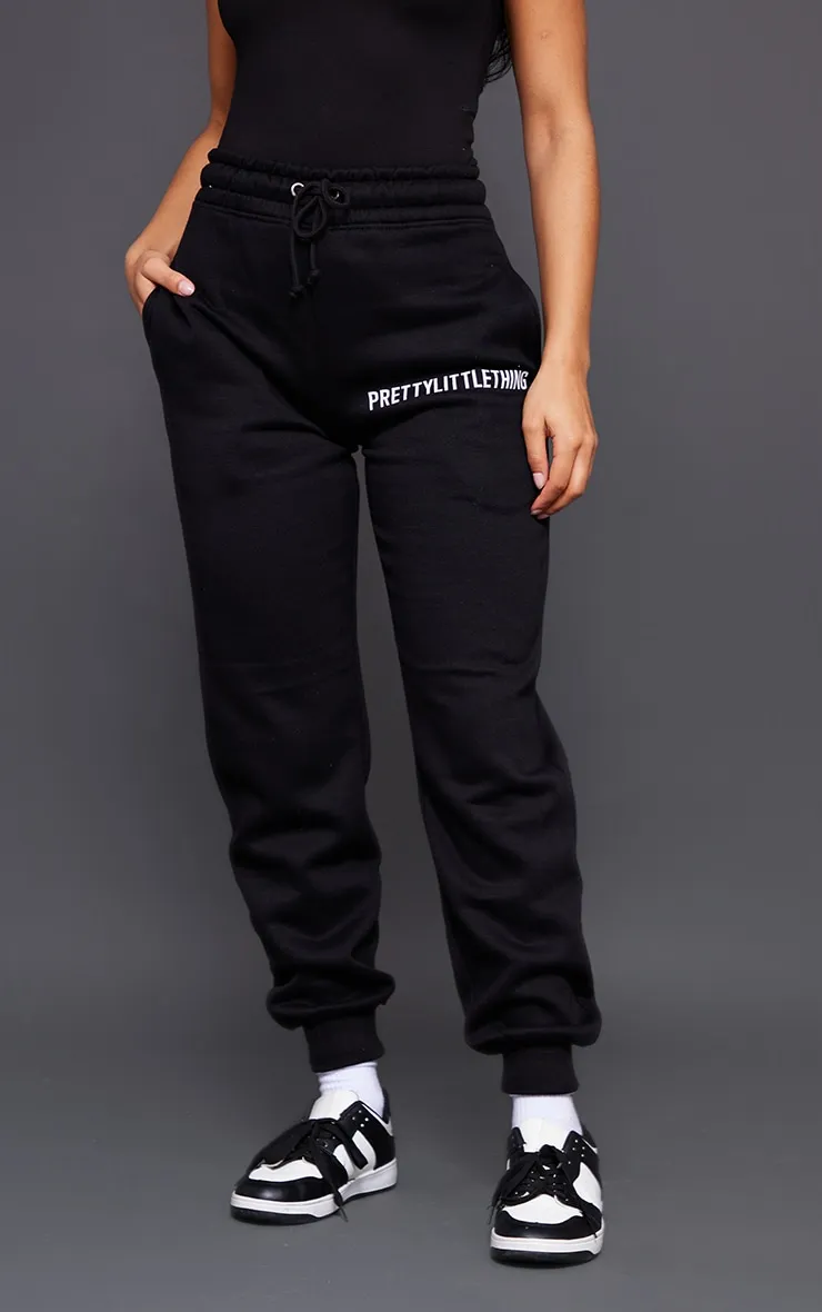 PRETTYLITTLETHING Jogging resserré noir profond à taille haute