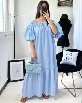 Robe Tropez Rayée Bleu