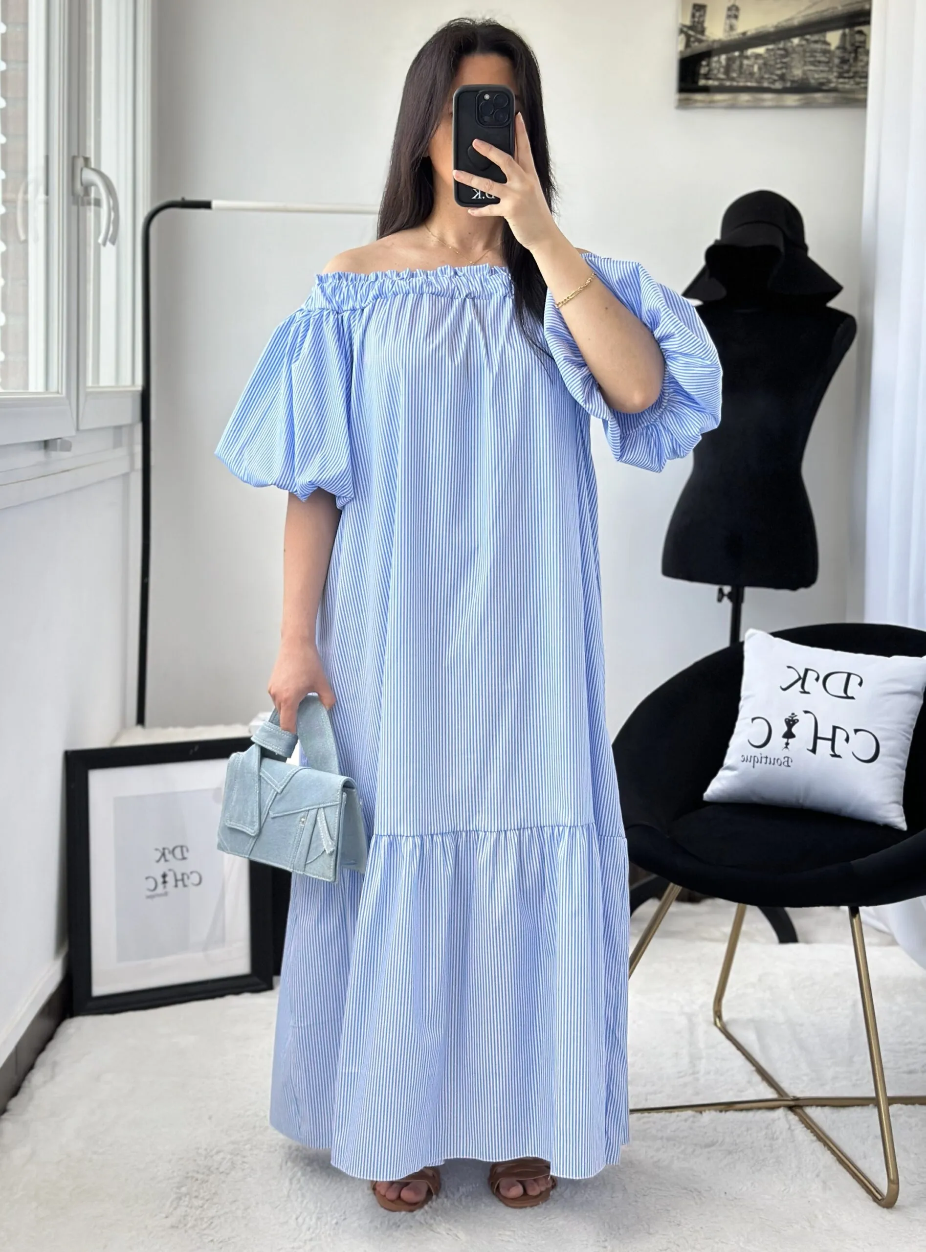 Robe Tropez Rayée Bleu