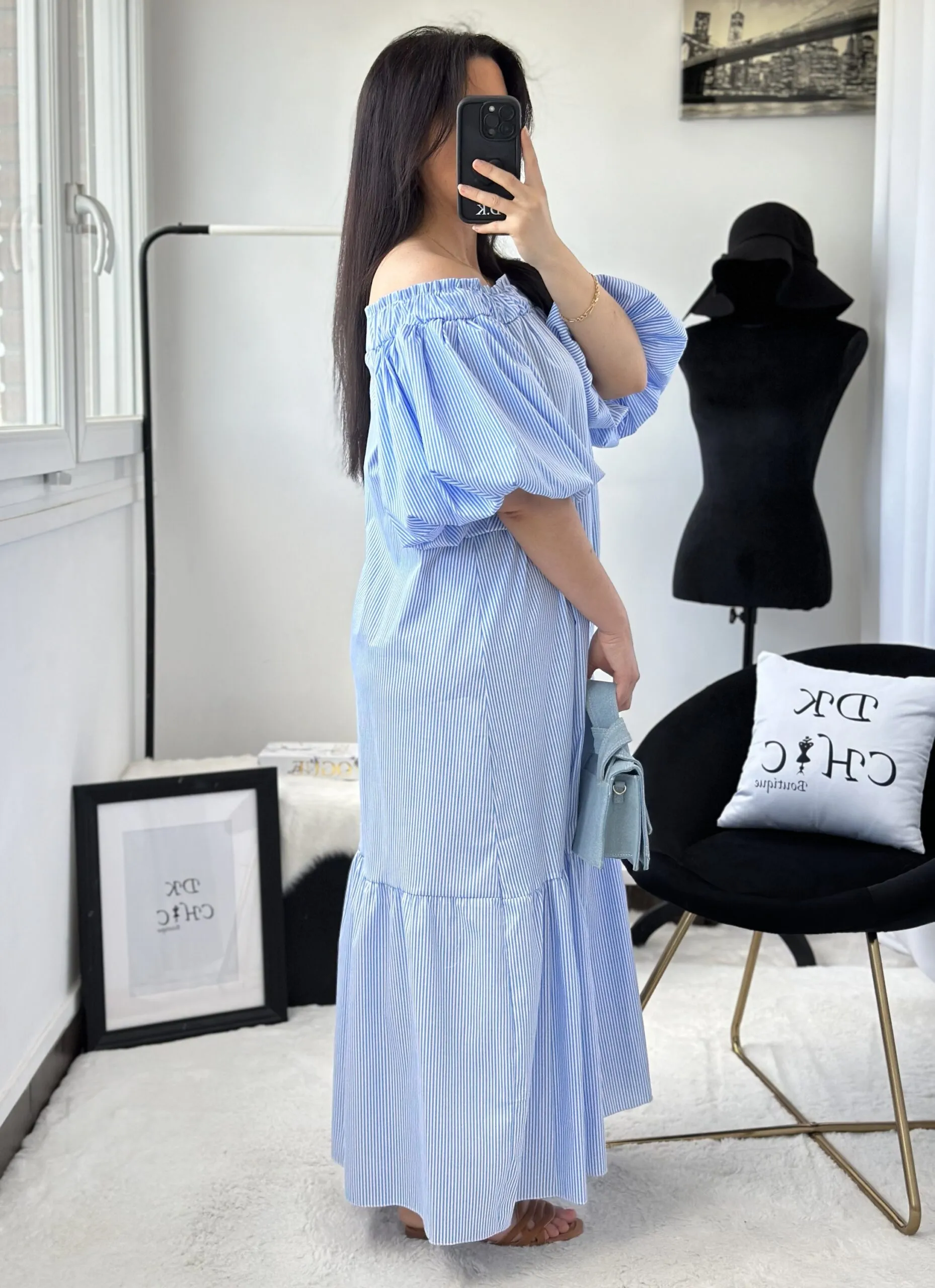 Robe Tropez Rayée Bleu