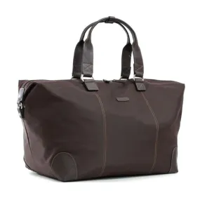 Sac de voyage KATANA nylon et cuir XL chocolat  | Planetebag.com