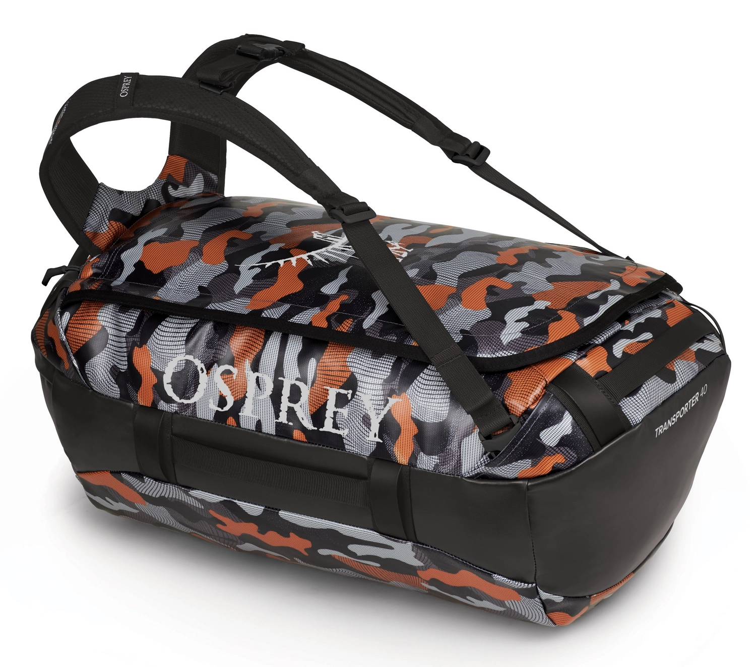 Sac de Voyage Osprey Transporter 40 Black/Orange Camo