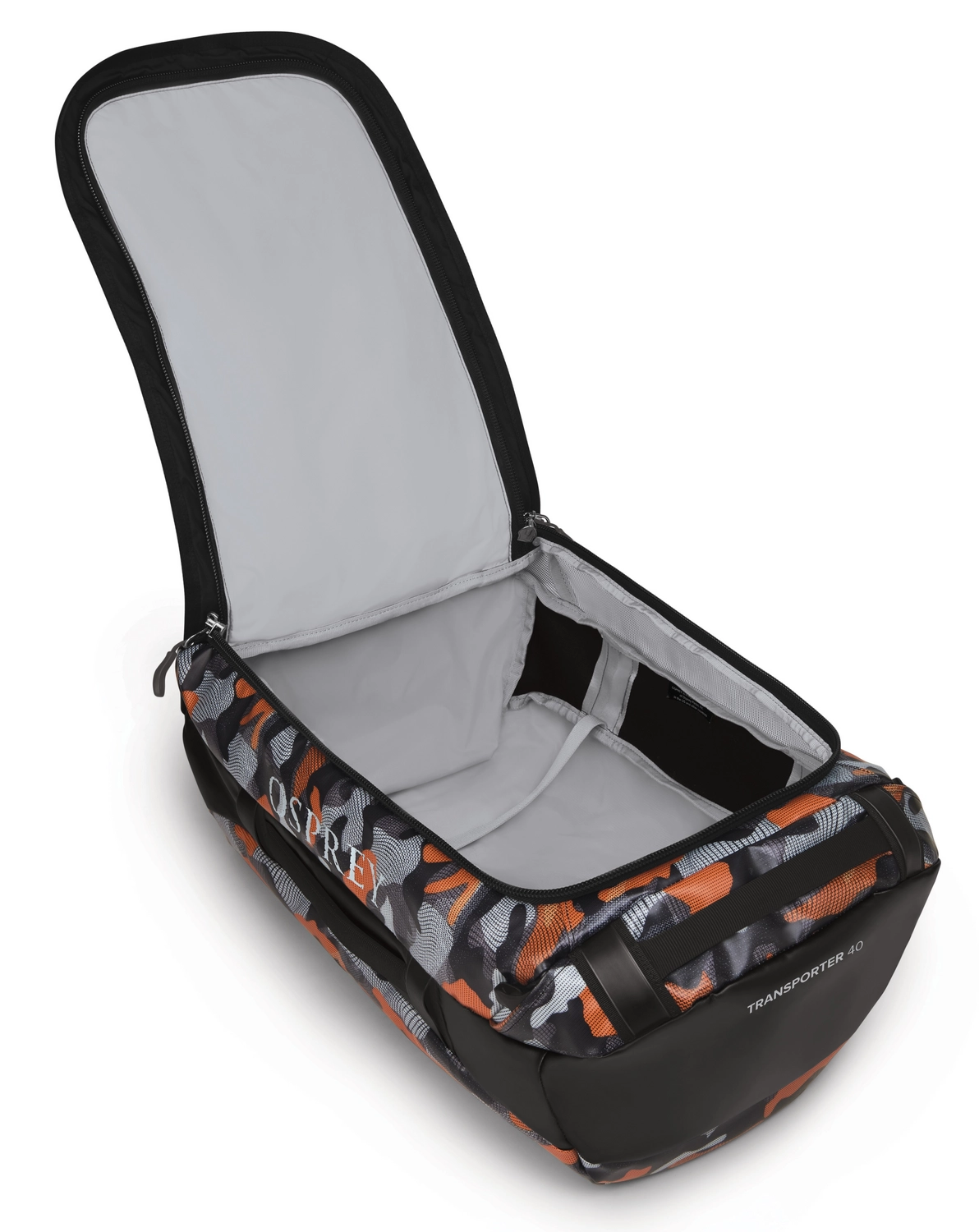 Sac de Voyage Osprey Transporter 40 Black/Orange Camo