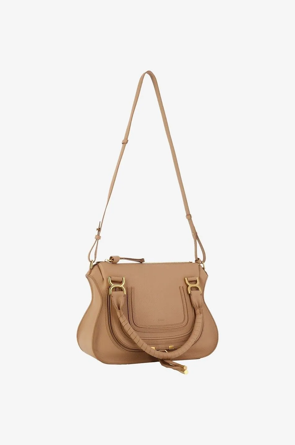 Sac à double portée en cuir grainé Marcie Medium